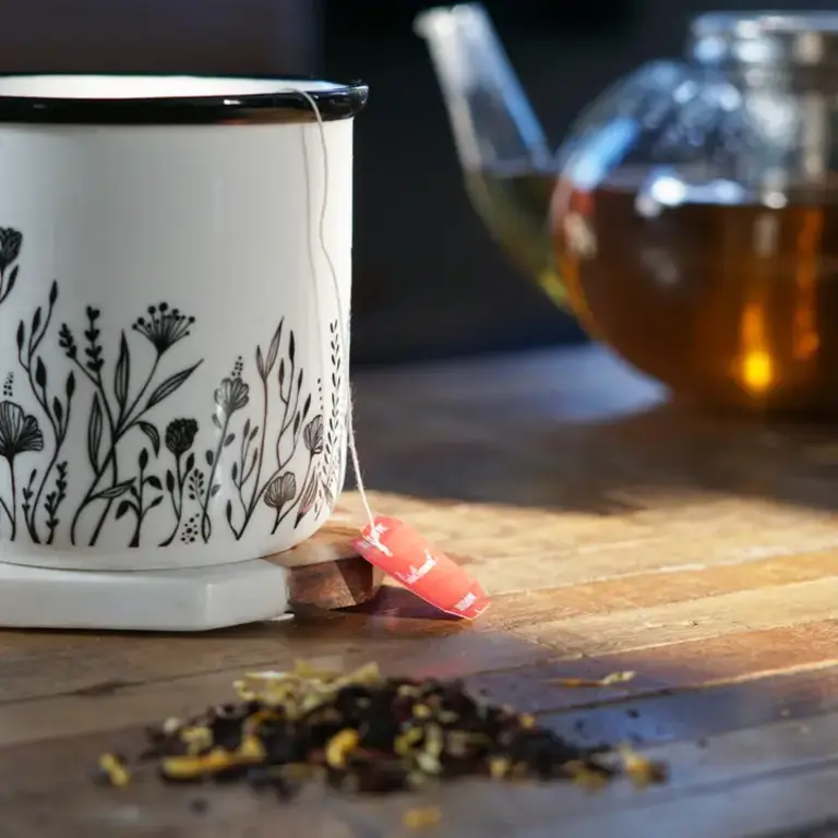 Artsy Em Artsy Em Black White Floral Mug