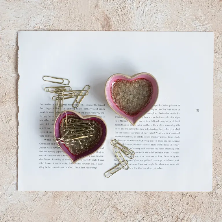 Creative Co-op CCOP DG0447A Heart crackle Dish