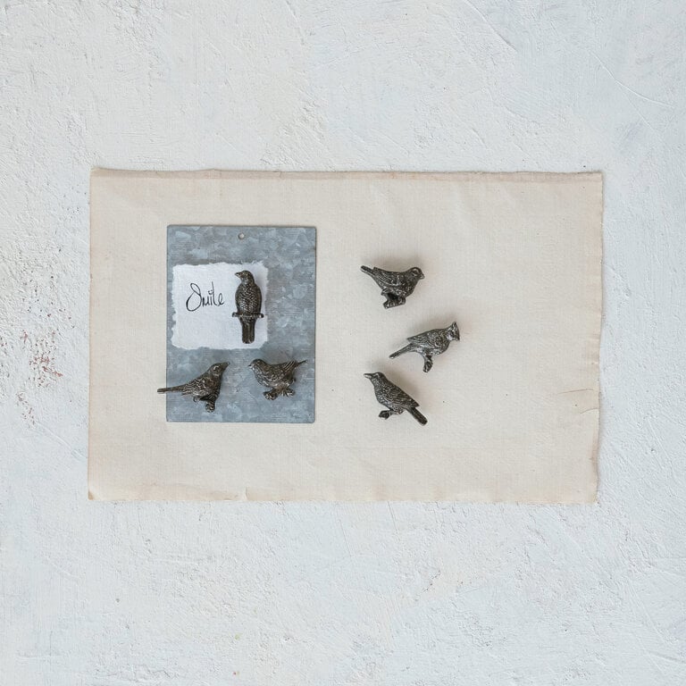 Creative Co-op CCOP DF9917 Pewter Bird Magnet