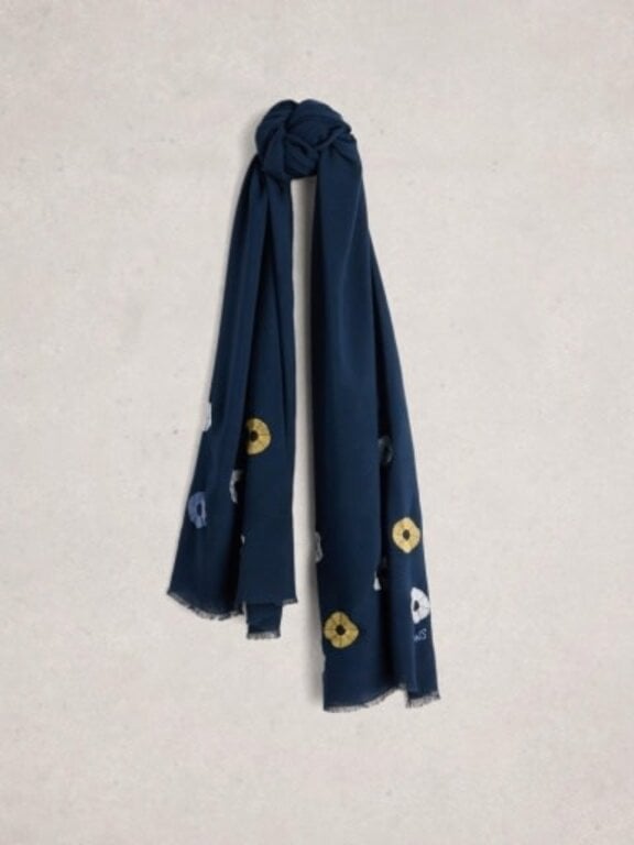 White Stuff EMBROIDERED SCARF