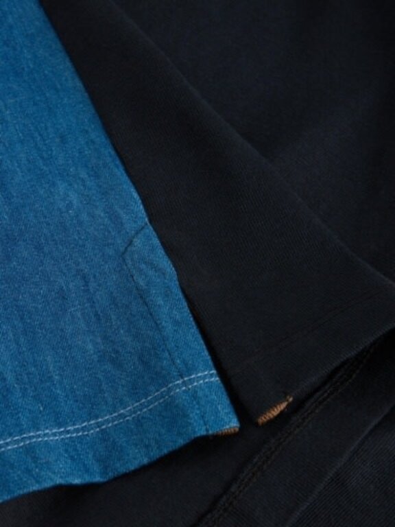 White Stuff DENIM MIX RUGBY TOP