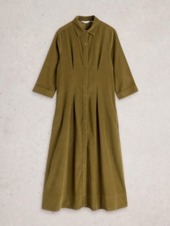 White Stuff ELLIE CORD PLEATED DRESS