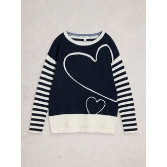 White Stuff OLIVE HEART JUMPER