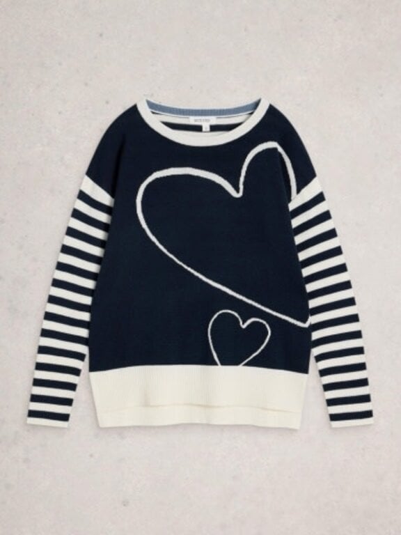 White Stuff OLIVE HEART JUMPER