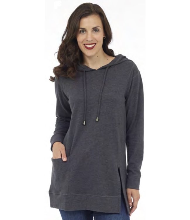 hooded tunic top