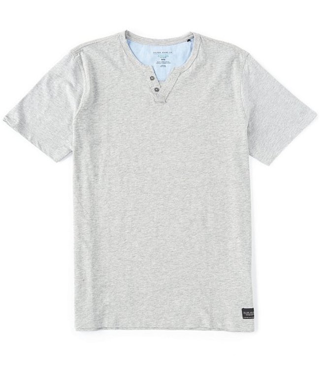 Silver Jeans Co. Short-Sleeve Organic Henley Shirt