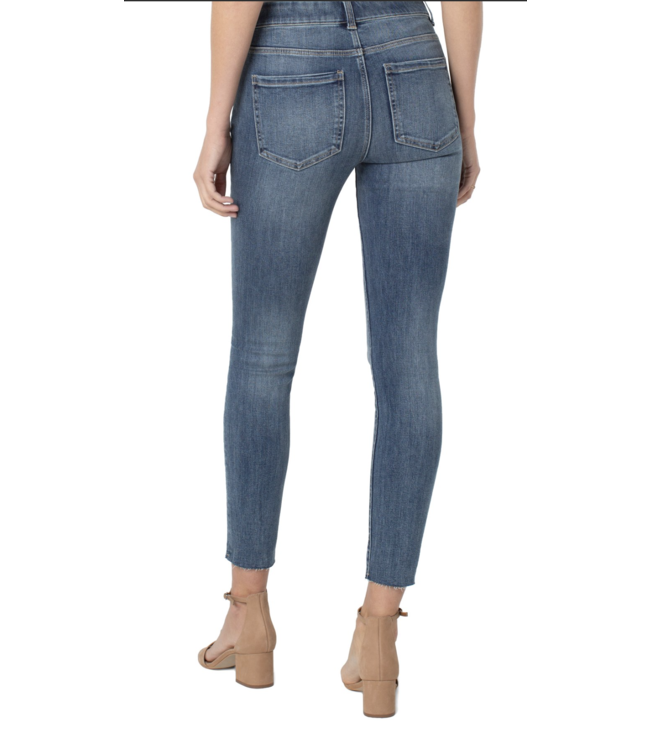 GIA GLIDER ANKLE SKINNY WITH CUT HEM 28"