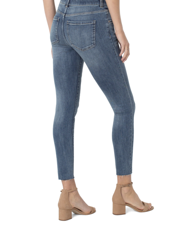 GIA GLIDER ANKLE SKINNY WITH CUT HEM 28"