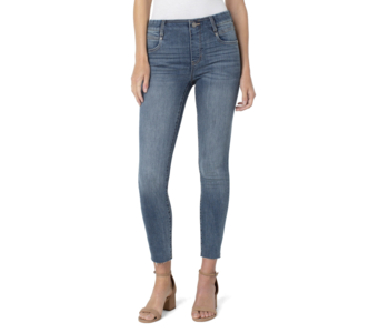 GIA GLIDER ANKLE SKINNY WITH CUT HEM 28"