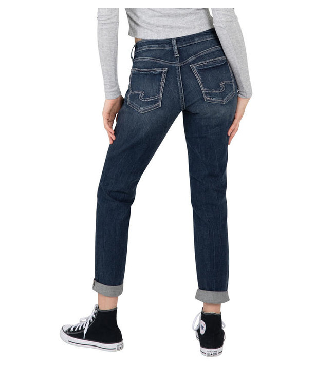 SILVER JEANS SLIM LEG MID RISE BOYFRIEND