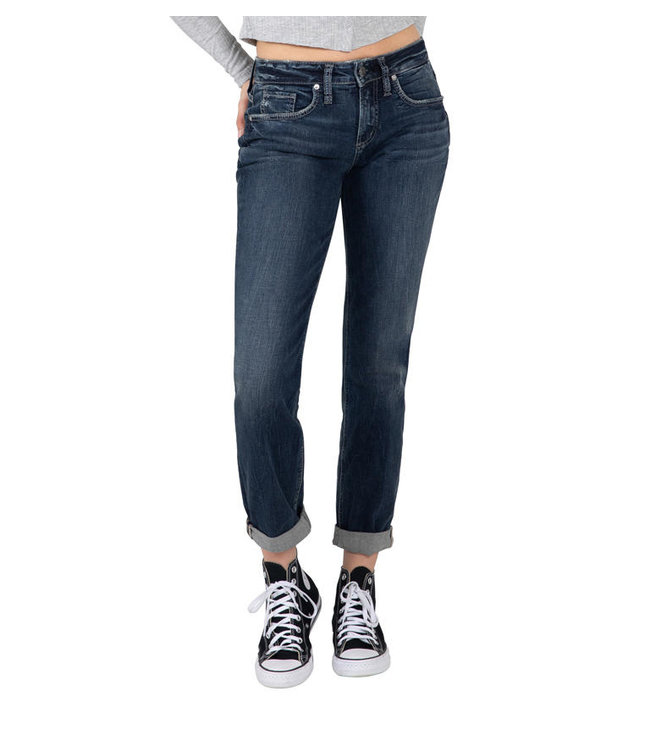 SILVER JEANS SLIM LEG MID RISE BOYFRIEND