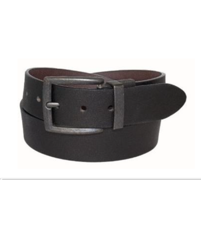 SILVER JEANS CLASSIC GENUINE LEATHER REVERSIBLE BELT BLACK & BROWN
