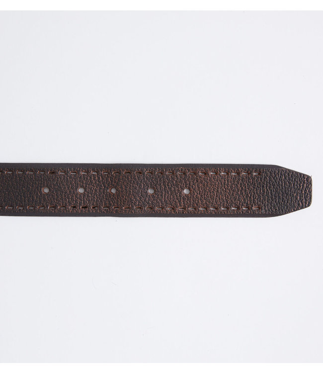 SILVER JEANS GENUINE LEATHER BELT PEBBLED TEXTURE AND PERFORATED DETAILS