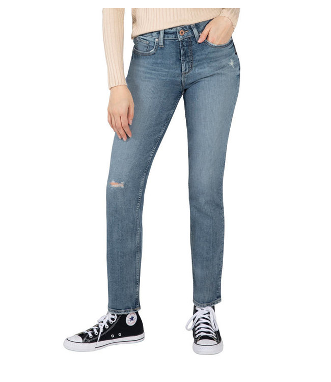 SILVER JEANS  AVERY HIGH RISE CURVY FIT STRAIGHT LEG