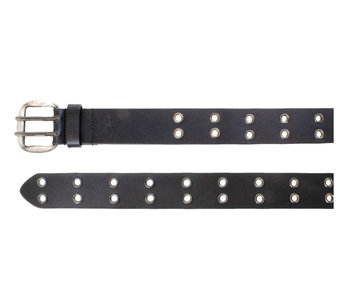 SILVER JEANS CLASSIC Genuine leather strap double grommet