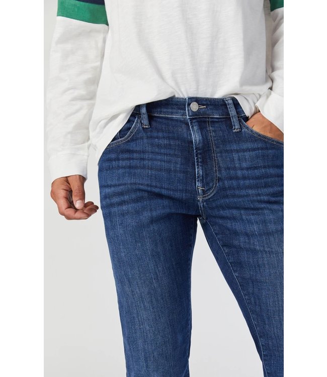 ZACH STRAIGHT LEG JEANS IN DARK USED BRUSHED FEATHER BLUE