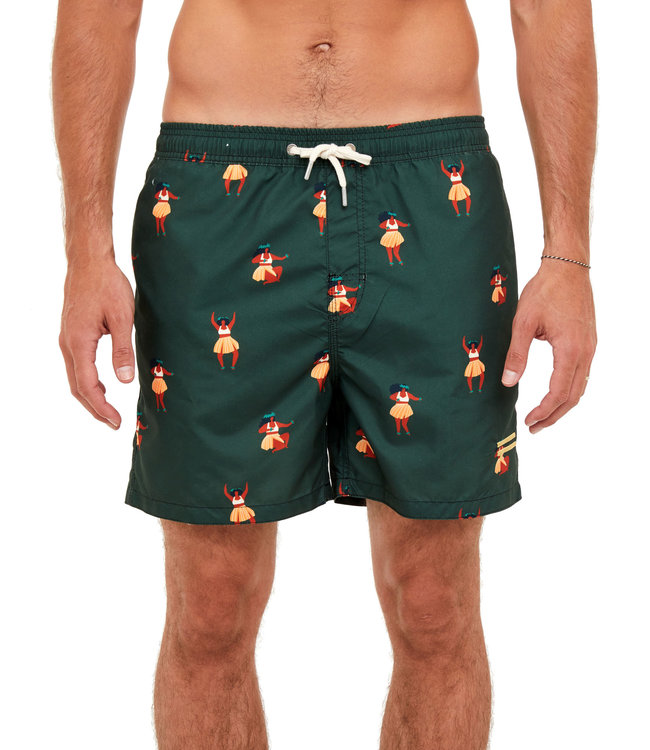 MEN'S SWIM TRUNKS / SHORTS HULA GIRL