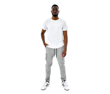 Pull on woven pants with utility pockets