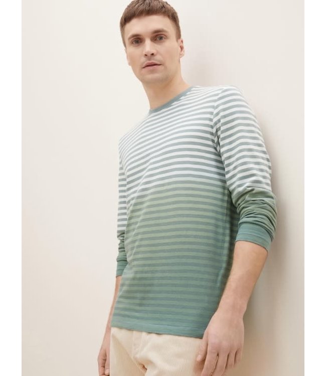 TOM TAILOR BASIC LONG SLEEVE STRIPED TOP