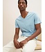 TOM TAILOR TOM TAILOR 100% Cotton Basic V Neck T-shirt Cloud Blue