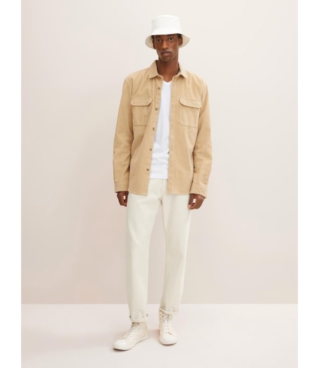 TOM TAILOR 100% Cotton Basic V Neck T-shirt White