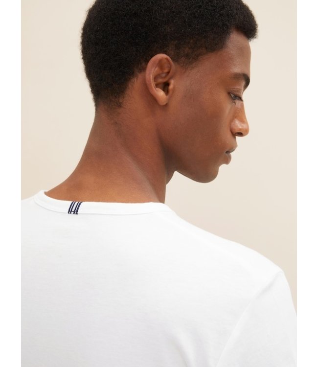 TOM TAILOR 100% Cotton Basic V Neck T-shirt White