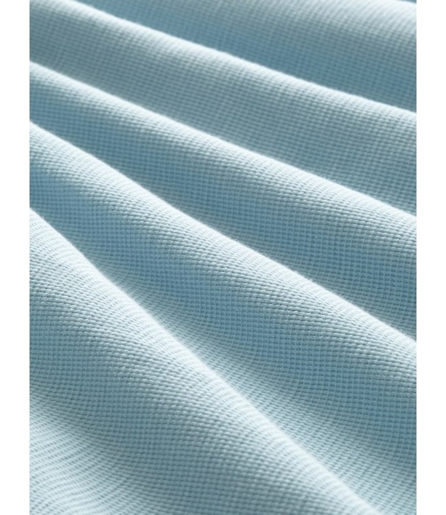 TOM TAILOR 100% Cotton Polo shirt with a waffle texture cloud blue