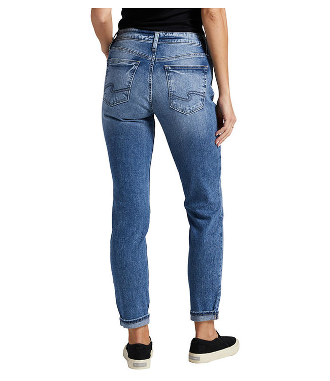 SILVER BOYFRIEND SLIM LEG MID RISE