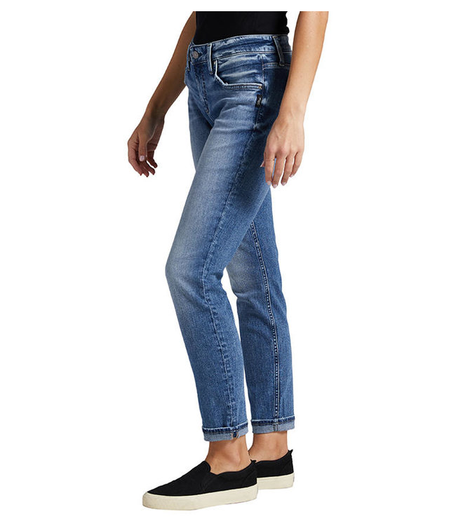 SILVER BOYFRIEND SLIM LEG MID RISE