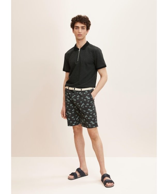 TOM TAILOR Palm Tree Patterned chino Shorts