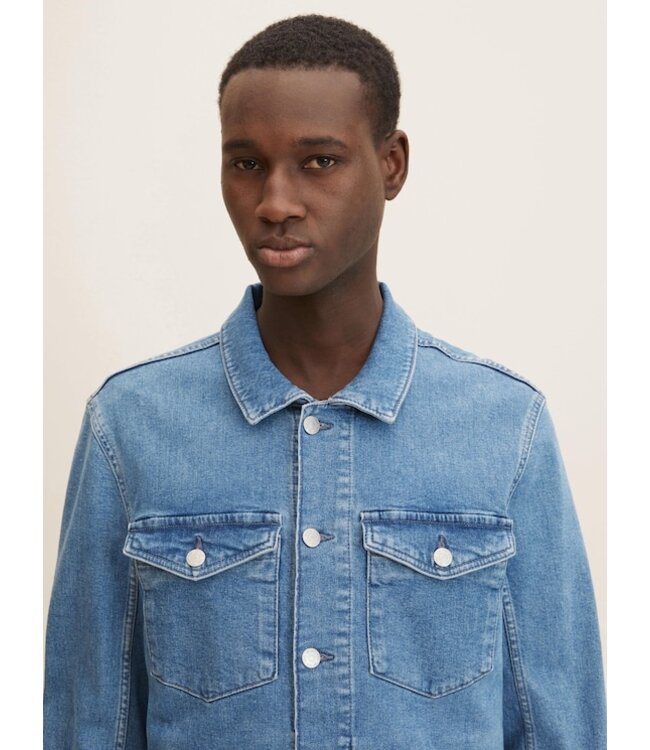 TOM TAILOR Used Light Stone Blue Jean Jacket