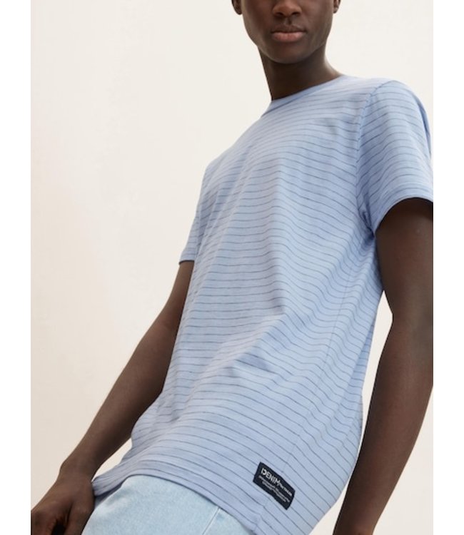 TOM TAILOR T-shirt Blue Fine Striped
