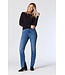 MAVI JEANS Maria Slit Hem Flare High Rise | Mid Brushed Organic Blue