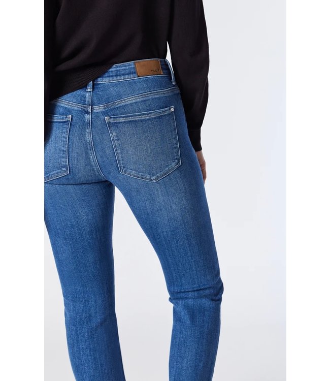 Maria Slit Hem Flare High Rise | Mid Brushed Organic Blue