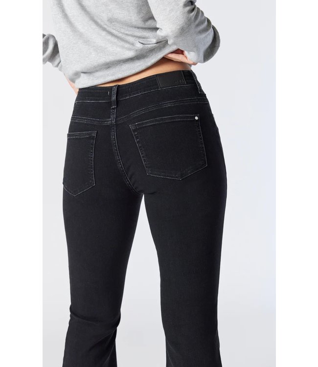 Sydney Wide Leg Flare Jeans High Rise | Dark Smoke Feather Blue