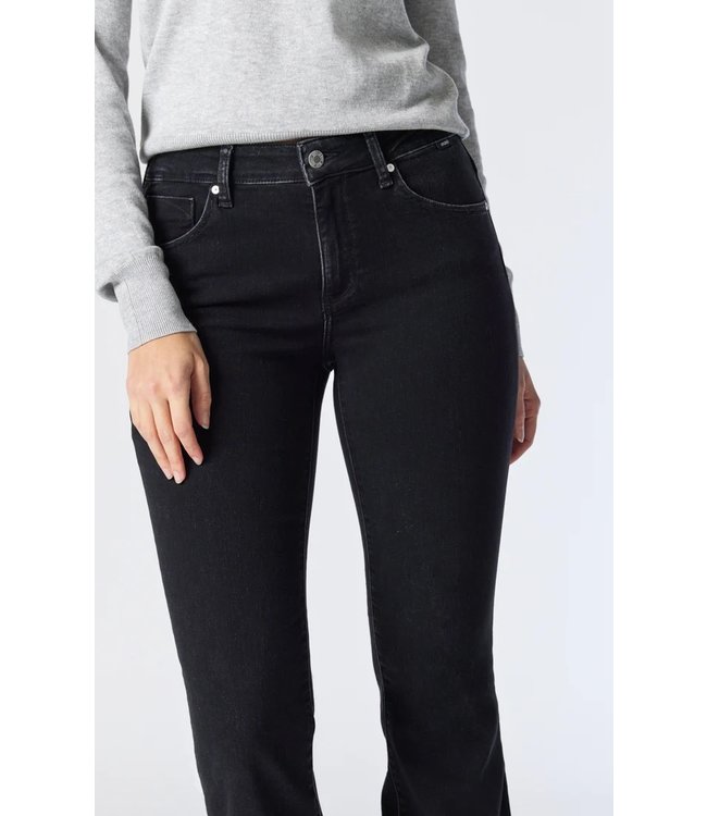 Sydney Wide Leg Flare Jeans High Rise | Dark Smoke Feather Blue