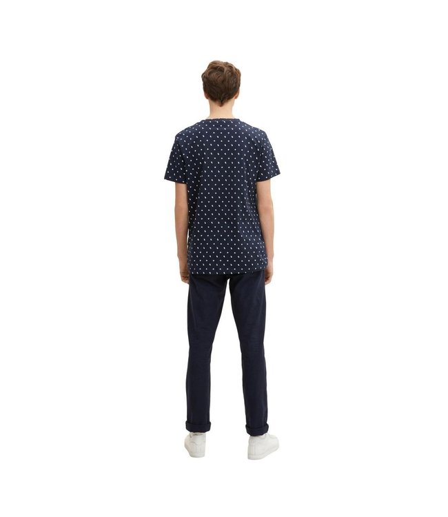 TOM TAILOR Allover Structured Crewneck T Shirt