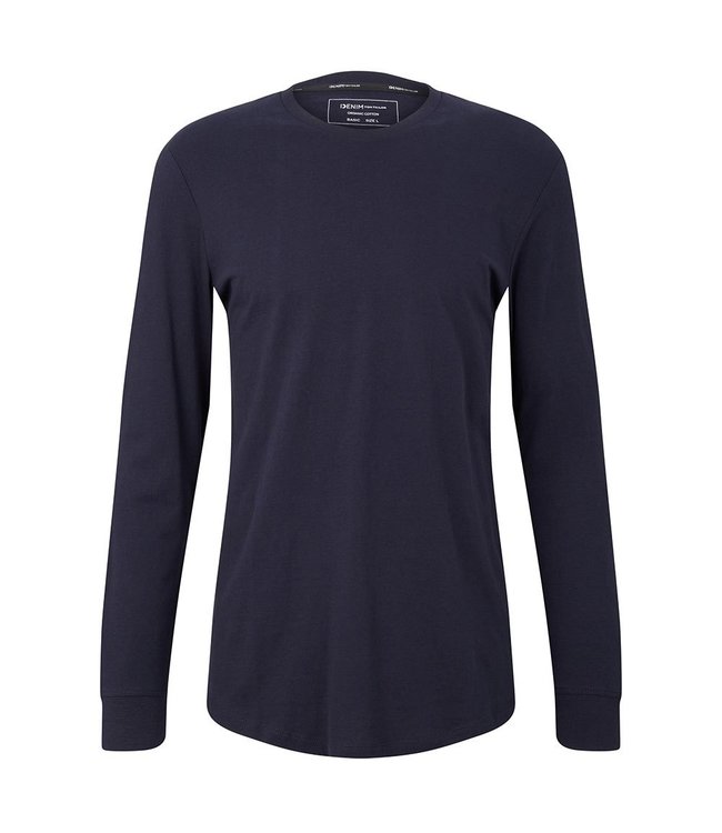 TOM TAILOR Long Sleeve Crew Neck T Shirt 100% Cotton