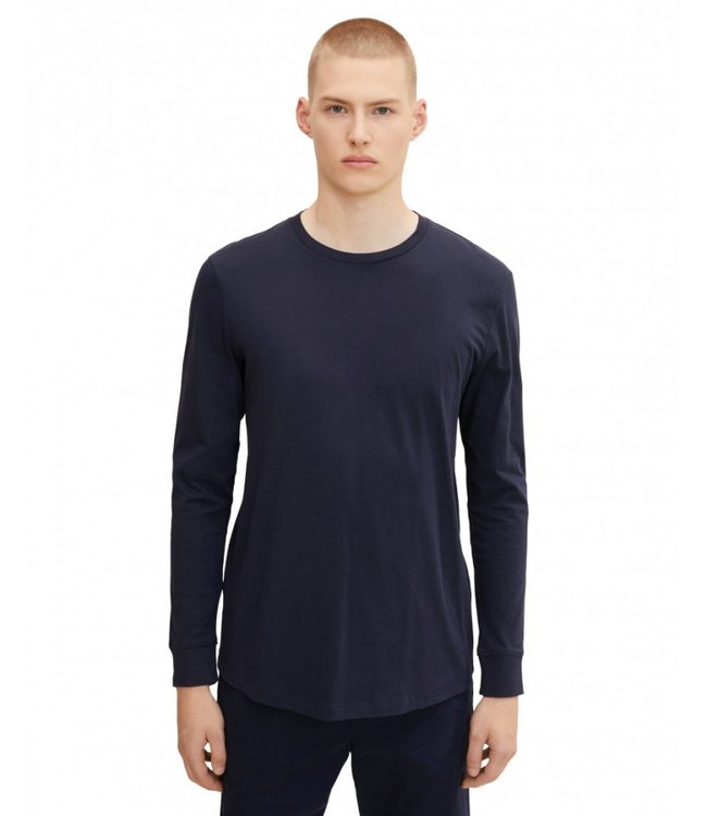 TOM TAILOR Long Sleeve Crew Neck T Shirt 100% Cotton