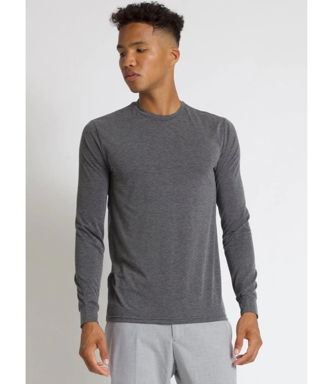 100% Cotton Long Sleeve Stretch Crew T-SHIRT