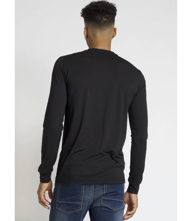 100% Cotton Long Sleeve Stretch Crew T-SHIRT