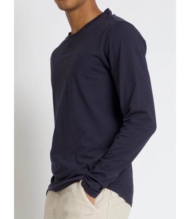 Stretch Organic long sleeve basic Crewneck