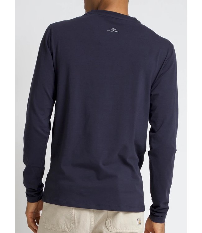 Stretch Organic long sleeve basic Crewneck