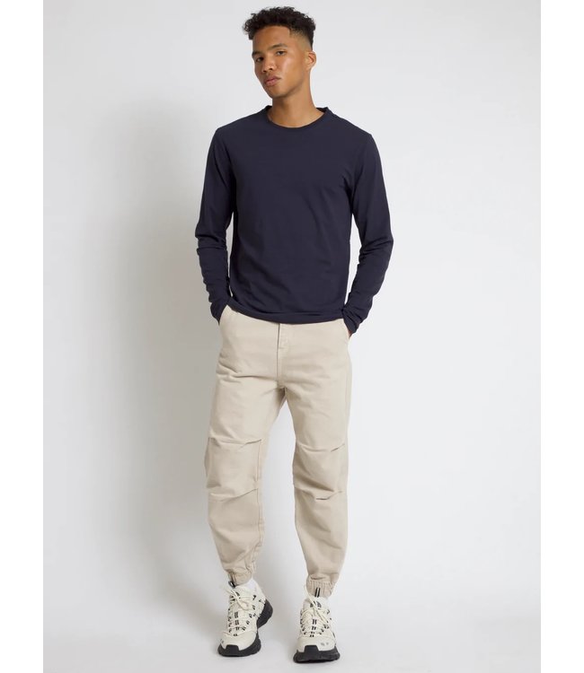 Stretch Organic long sleeve basic Crewneck