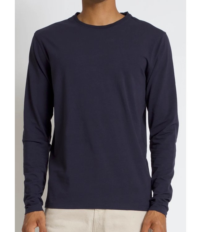 Stretch Organic long sleeve basic Crewneck