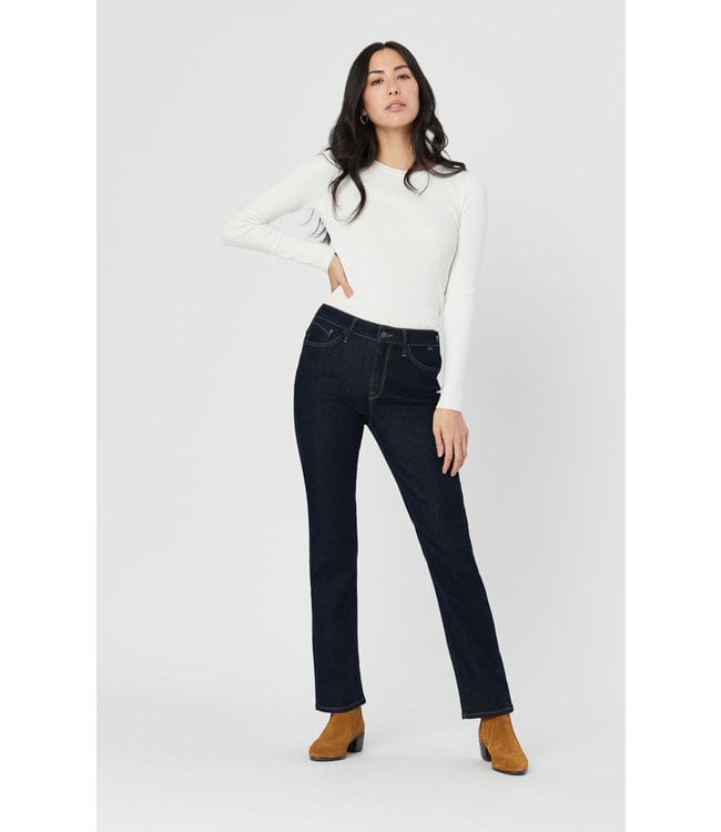 MAVI JEANS Kendra Straight Leg  High Rise Rinse Supersoft