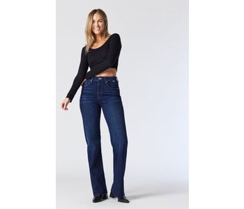 Victoria Wide Leg Jeans High Rise Deep Organic Blue