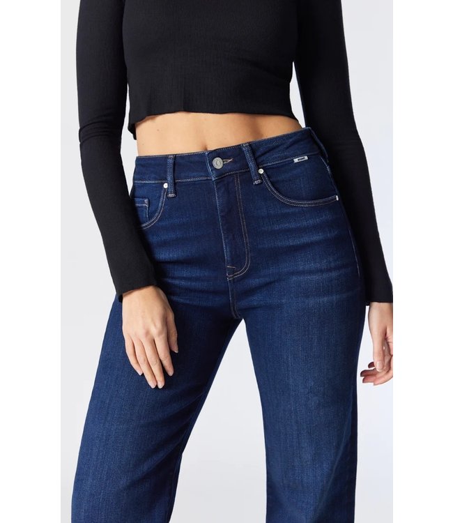 Victoria Wide Leg Jeans High Rise Deep Organic Blue