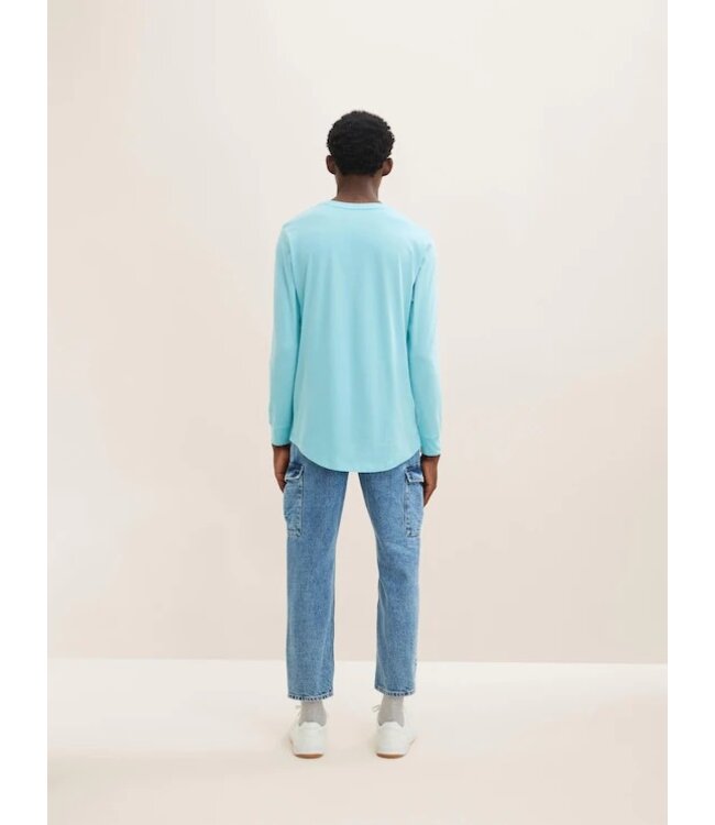 TOM TAILOR Long-sleeved shirt light dusty blue