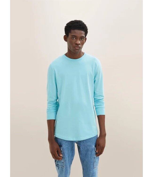 TOM TAILOR Long-sleeved shirt light dusty blue